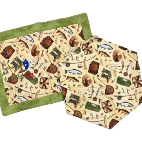 BUNDLE 3 FOR $18- Kitchen Dining Placemats Fishing Theme Set of 4‎ - Picture 1 of 8